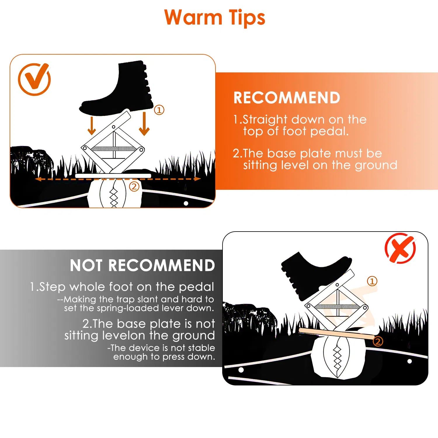 Powerful Mole Snap Trap - Thickened Waterproof Metal, Easy Foot-Step Setup, Humane Instant Kill, Safe for Lawn & Pets — image 8