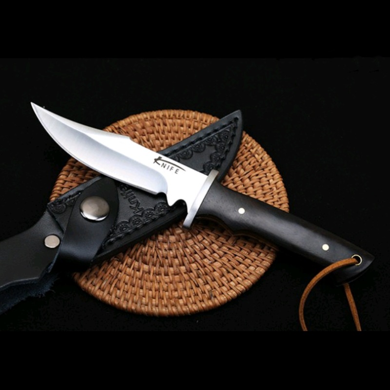 Cuchillo de caza y pesca mini recto, mano, camping, caza, pesca submarina, herramienta de emergencia para hombre regalo — imagen 8