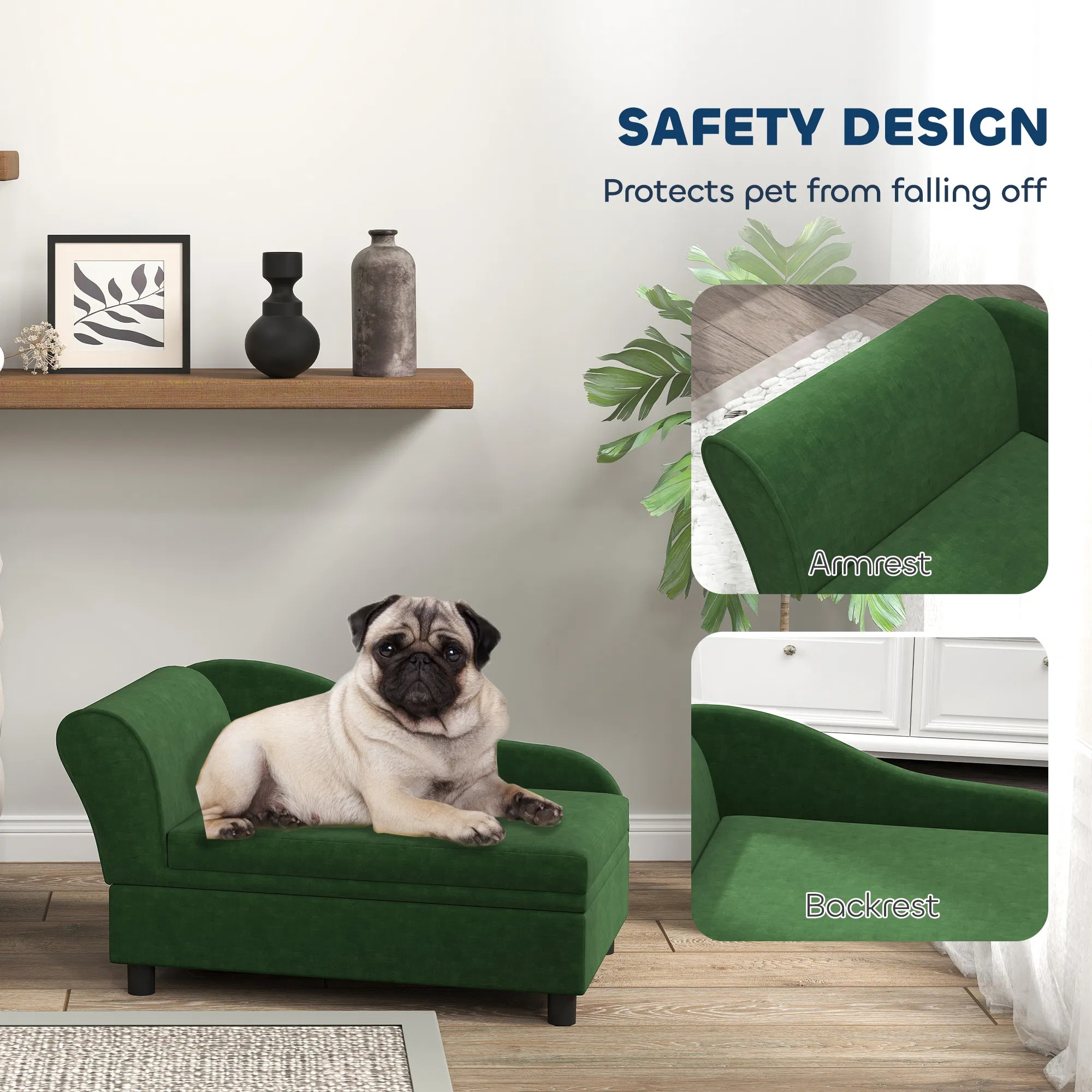Silla de Descanso para Mascotas con Almacenamiento - Sofá Comodo para Gatos y Perros Pequeños con Espacio Oculto — imagen 5