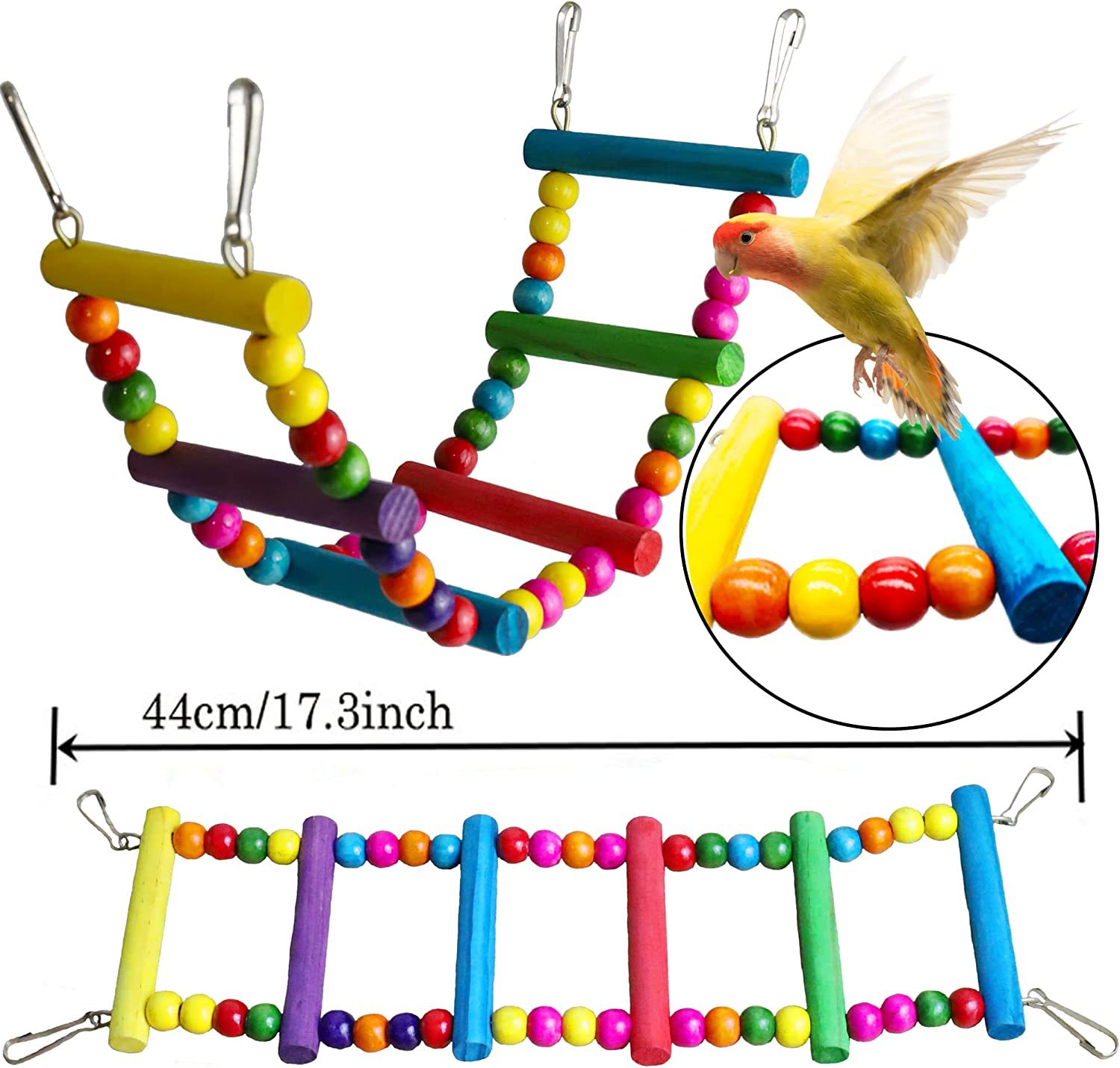 7PCs Parrot Toys Bird Cage Accessories — image 3