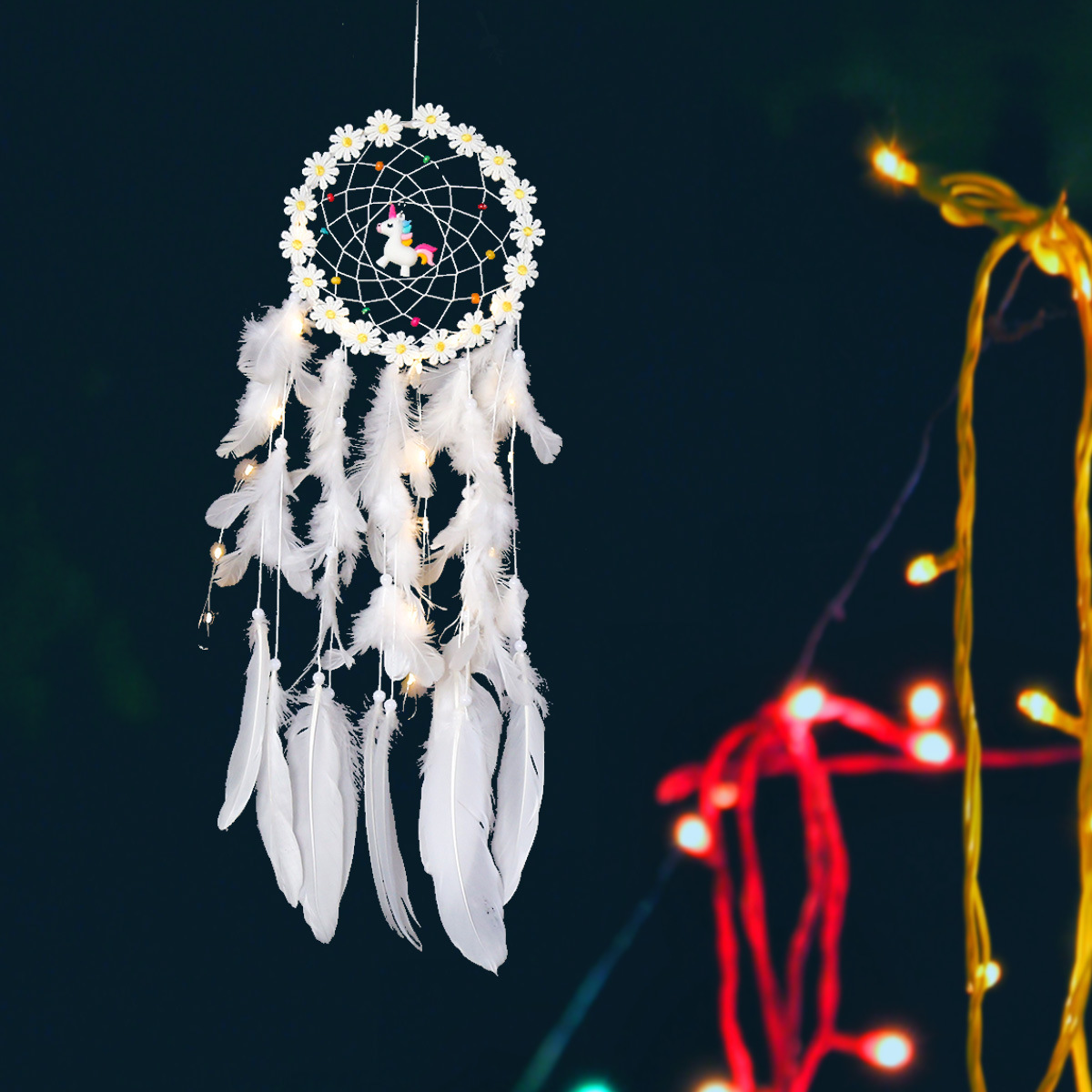 Bedroom Pendant Creative Unicorn Dream Catcher Sen Department Retro Shop Decoration Pendant Wedding Gift — image 3