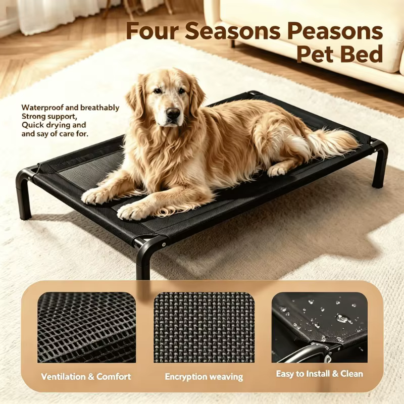 Cama Elevada para Perros Outdoor e Interior, Todo el Año, Duradera, Portátil, Resistente a la Humedad, No Resbaladiza, para Perros Grandes y Pequeños, Cama para Gatos, Accesorios para Mascotas — imagen 1