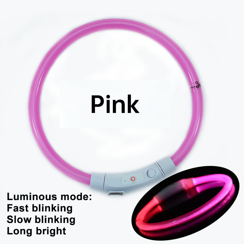 3-Mode LED Dog Collar - USB Rechargeable, Detachable & Glowing Pet Safety Necklace for Night — image 2
