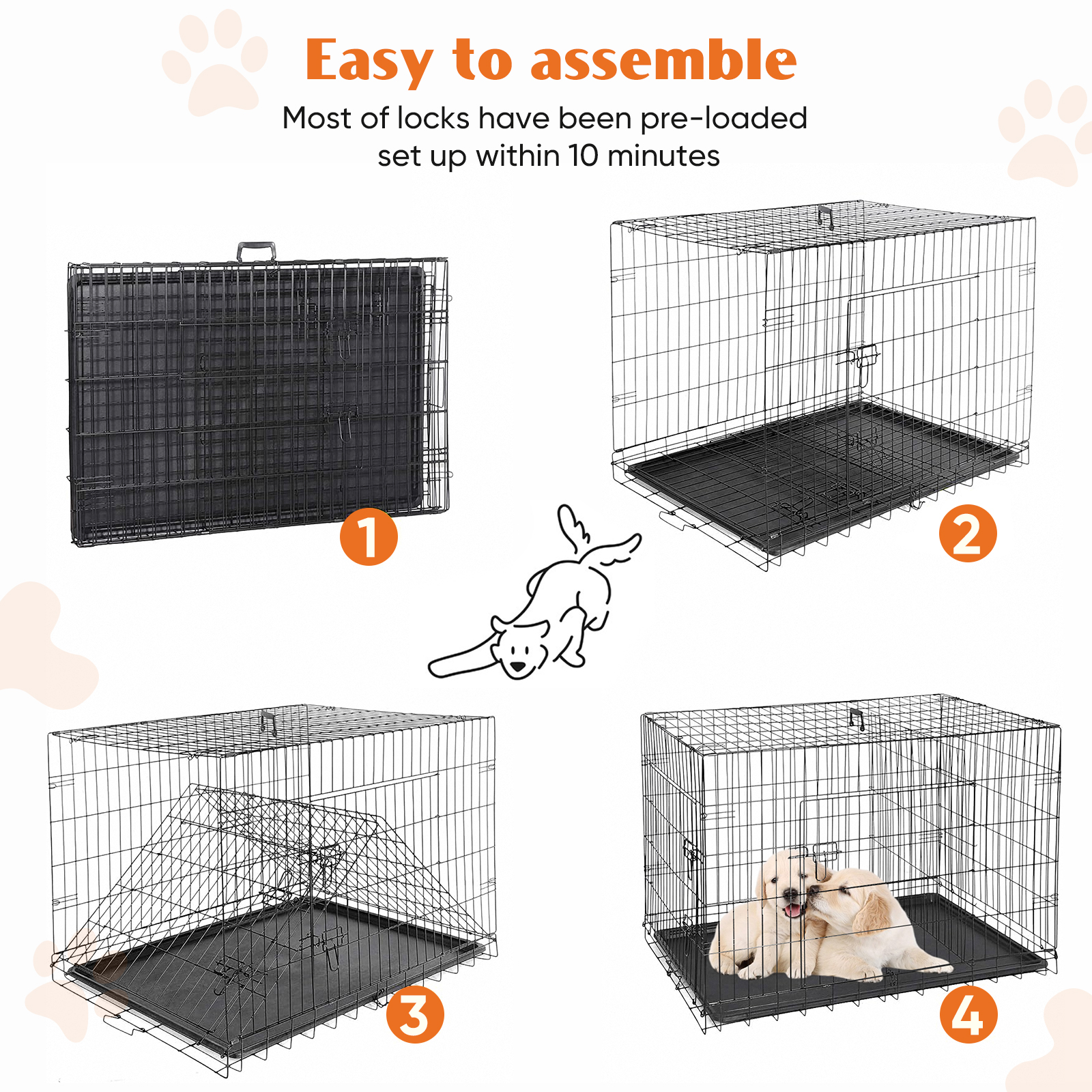 Jaula para Perros con Dos Puertas — imagen 5
