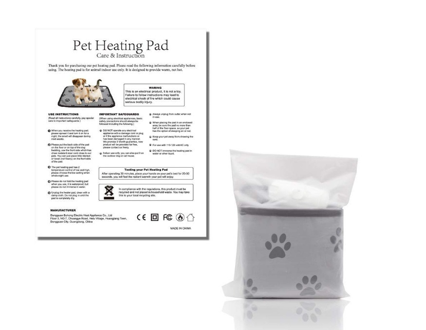 Pet Electric Blanket Waterproof, Anti Seize and Wear Resistant Adjustable Temperature Thermostatic Dog Pad 110V — image 4