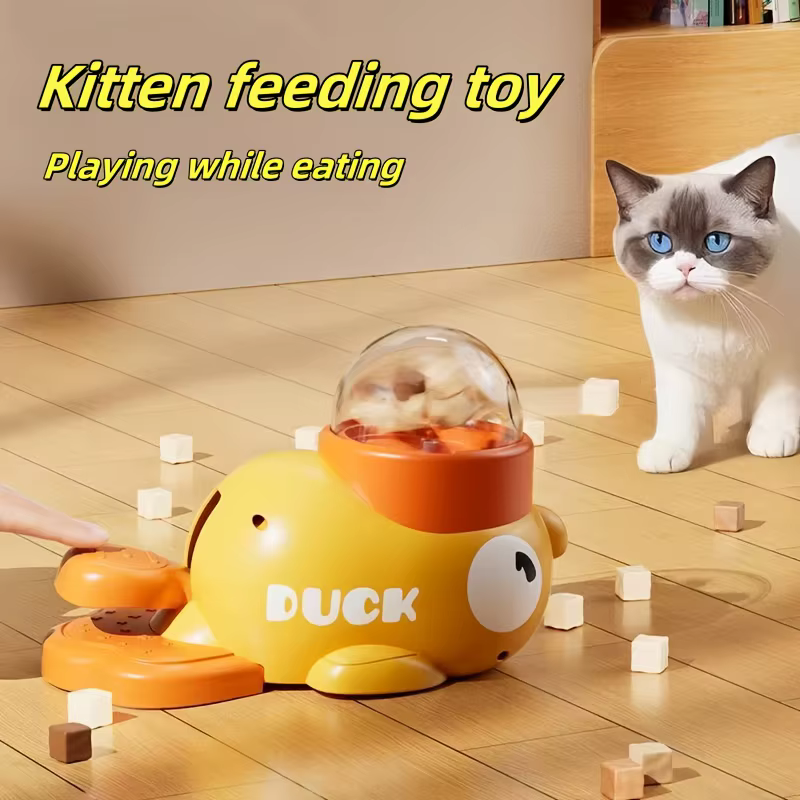 Juguetes de Alimento Interactivo para Gatos: Presionador Manual sin Baterías con Diseño de Pato — imagen 3