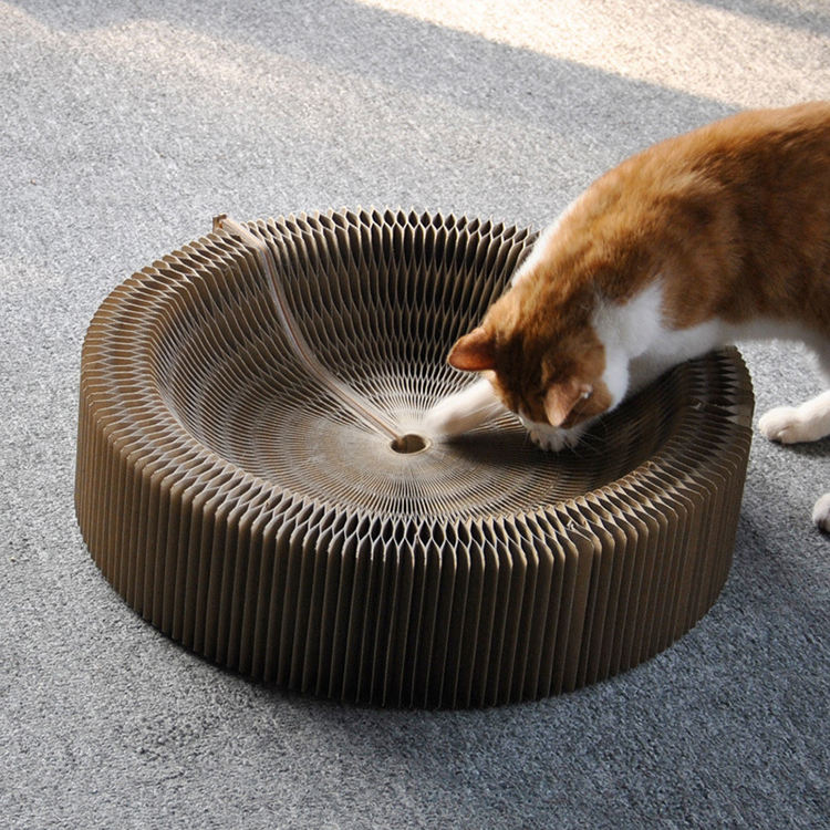 Creative accordion cat scratching board pet supplies decompression grinding claws corrugated paper cat specific — image 6