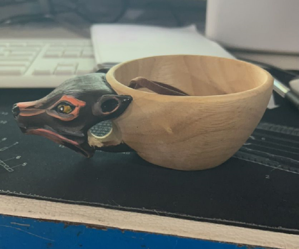 Taza de Madera Esculpidas a Mano - Kuksa Nórdica para Camping y Café — imagen 5