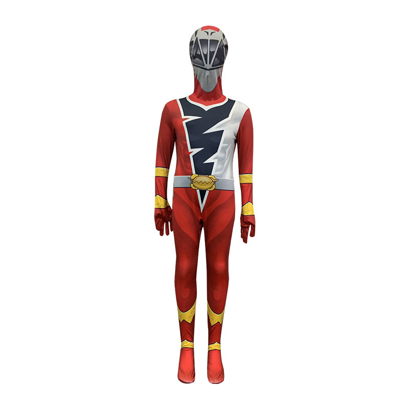 Dino Team Bodysuit Cosplay Costume Full Coverage Elastic Printed Suit Halloween Stage Performance Outfit — image 13