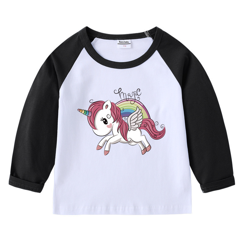 Unicorn Shoulder T-shirt Round Neck Base Long Sleeve — image 8