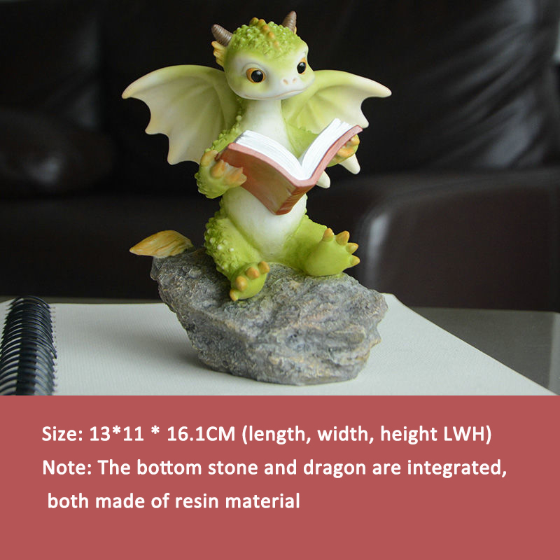 Muñeca de Dragón Cómico en Resina, Decoración de Animales Realista para Interiores — imagen 8