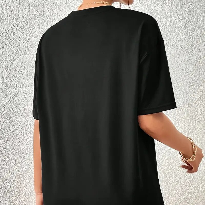 Camiseta de manga corta con estampado de mariposas en redondo — imagen 4