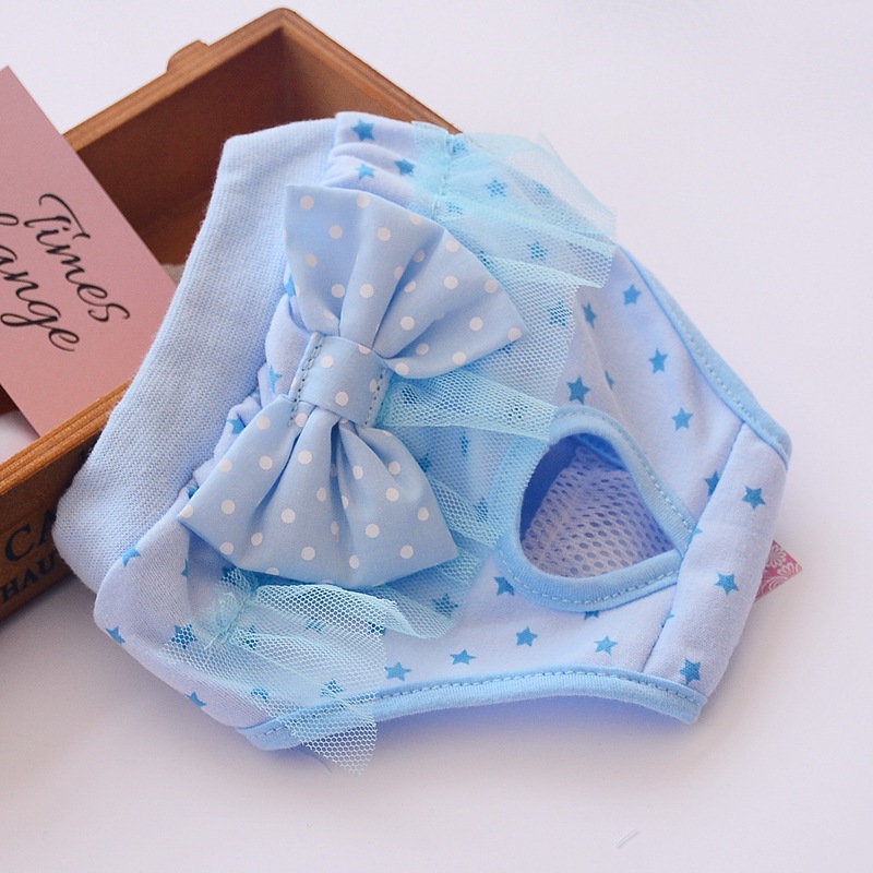 Pet Physiological Pants Lace Princess Menstrual Pants Teddy Panties Bow Dog Physiological Pants — image 3