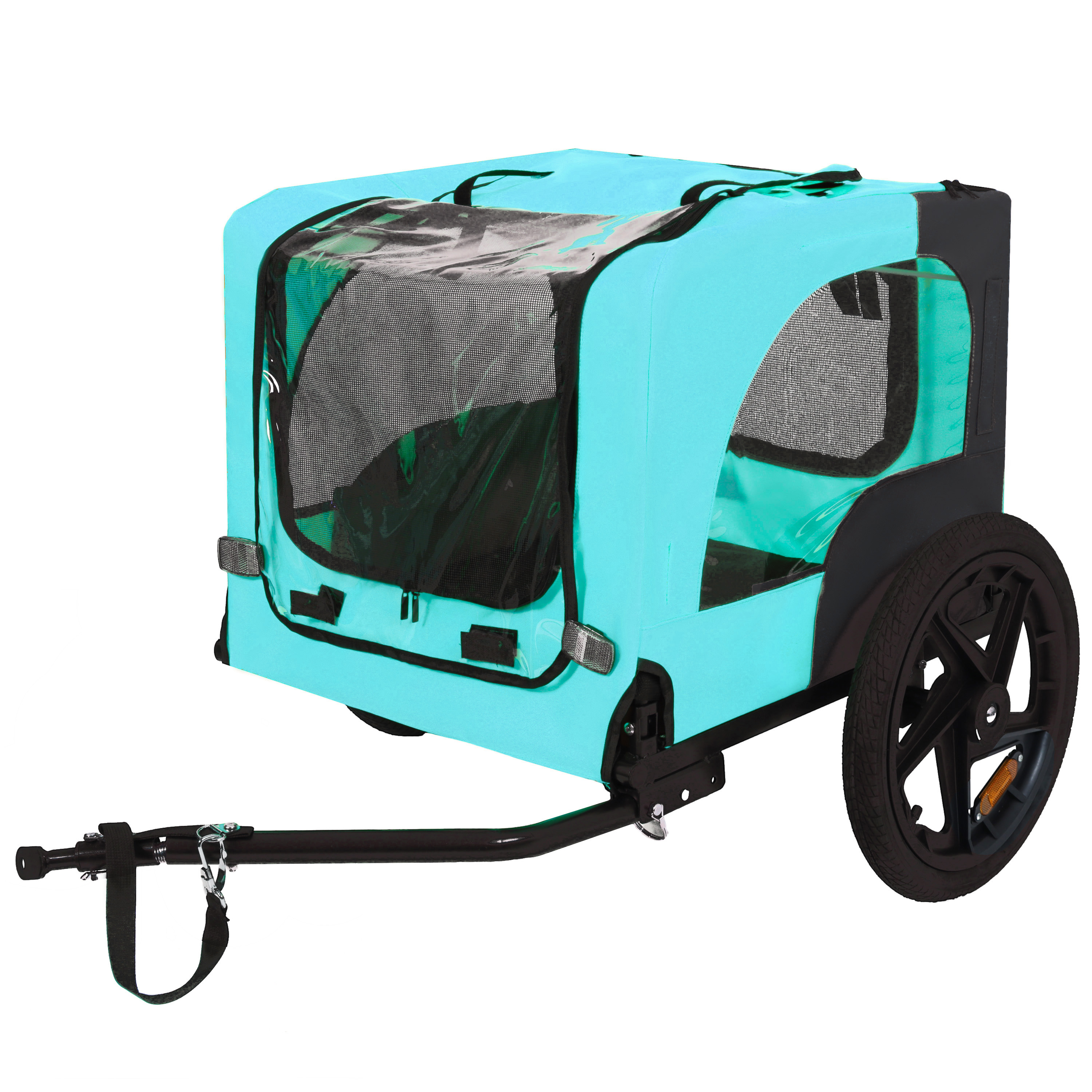 Pet Bike Trailer Dog Cart For Bicycle, Suitable For Small And Medium Pets, Easy Folding Cart Frame, Quick Release Wheel, Non-Slip Floor, Internal Leash — imagen 1