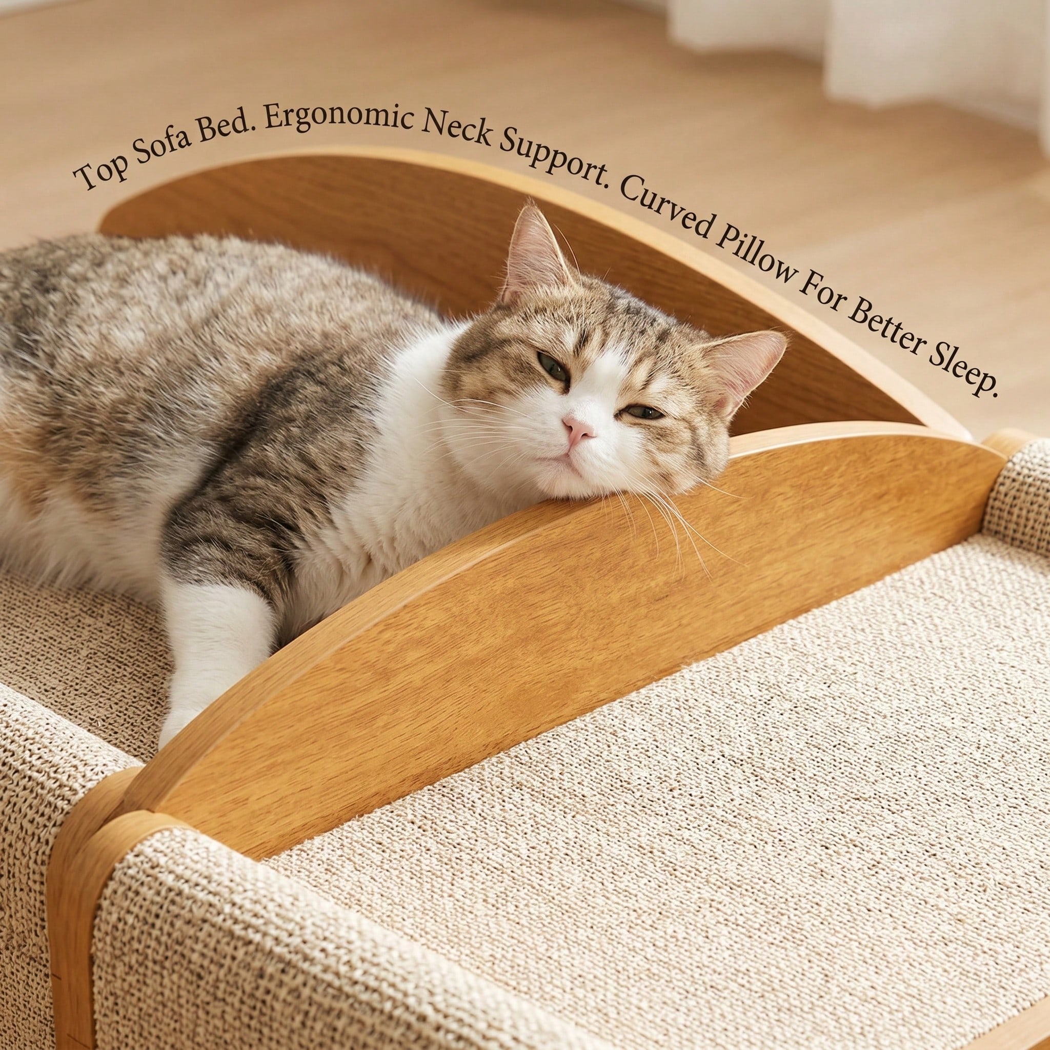 Casa de Gato Multiestilo con Dos Capas: 2 Niveles Grande para Perros y Gatos con Cartón Corrugado, Bolas Suspensas Interactivas y Soporte Cervical Ergonómico para Hogares con Muebles — imagen 12