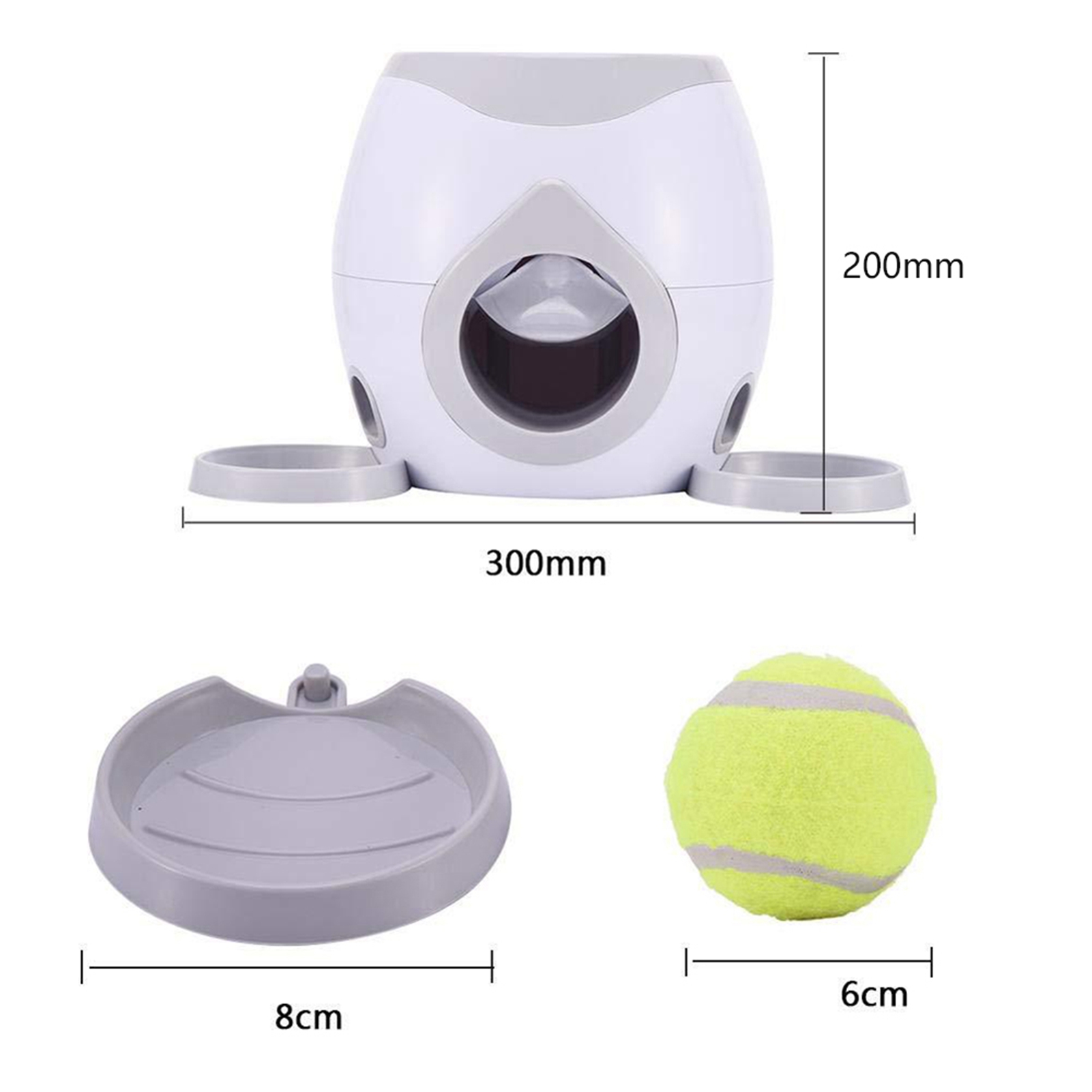 Comedor Automático de Mascotas Lanzador de Pelota de Tenis Juguetes Interactivos para Entrenamiento Canino Máquina de Pelotas