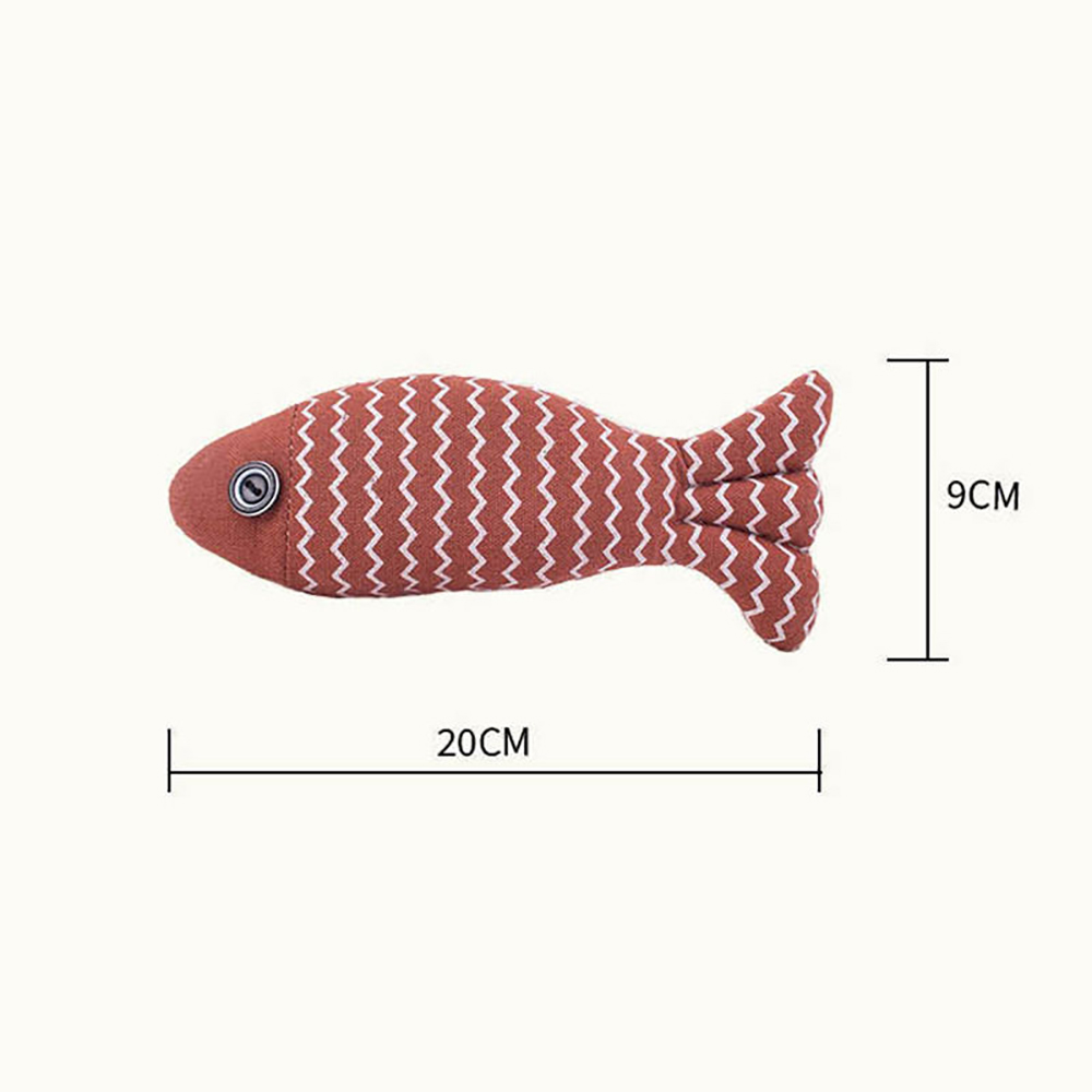 Juguete de Pescado de Catnip para Gatos, Cojín de Lona, Juguetes Interactivos para Kitten con Sonido y Textura — imagen 1