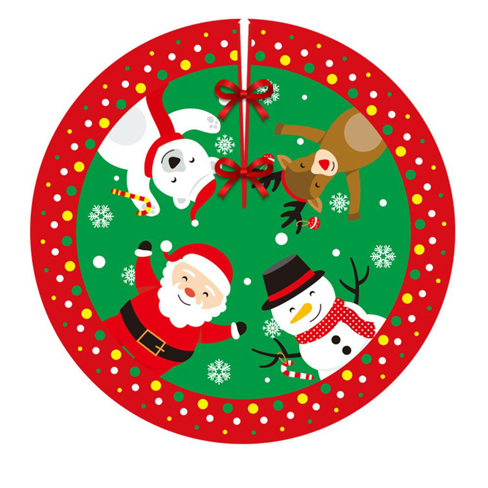 New Christmas Tree Skirt Creative Old Man Snowman Elk Pattern Tree Bottom Decoration Christmas Tree Ornaments — image 9