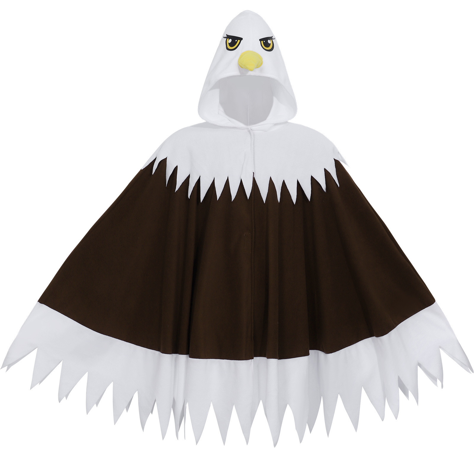 Bird Cosplay Costume Women's Bird-shaped Hooded Cloak Halloween Party Independence Day Bald Eagle Costume Cape — image 3