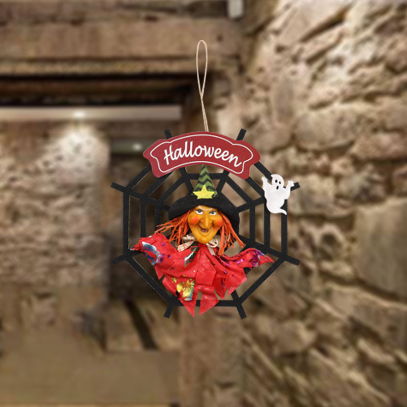 Halloween Spider Web Hanging Decoration Non-woven Fabric Ornament for Bar, KTV, Ghost Festival Scene Decoration Door Hanging — image 4