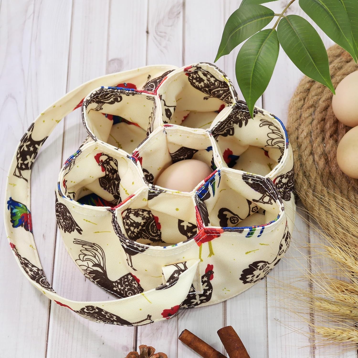 Egg Collection Basket Egg Collection Basket 7 Bags Chicken Mother Chicken Duck Goose Egg Housewife Farm Garden — image 2