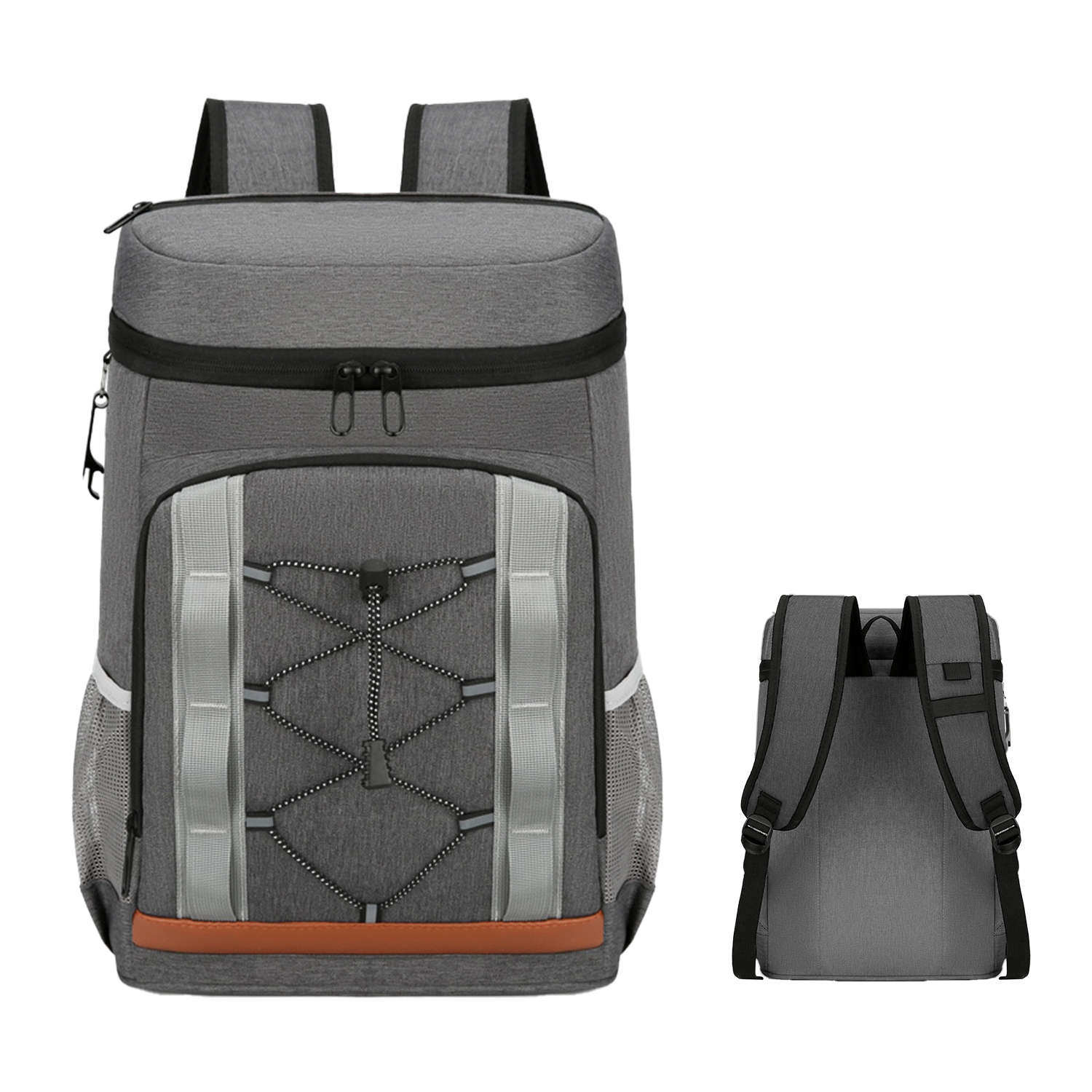 Opciones Gris-Negro - 1 Pieza Bolsa de Enfrío para Caminar con 36 Cánicas Resistentes al Derrame y Aisladas, 25L / 6.6 Gal para Pícnic, Camping, Playa, Senderismo, Pesca y Viajes — imagen 15