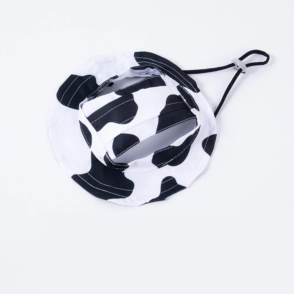 Fashion Dog Hat Adjustable Pet Bucket Hats with Ear Holes Summer Outdoor Round Brim Sun Hat for Samll Dogs Cats Pet Supplies — image 8