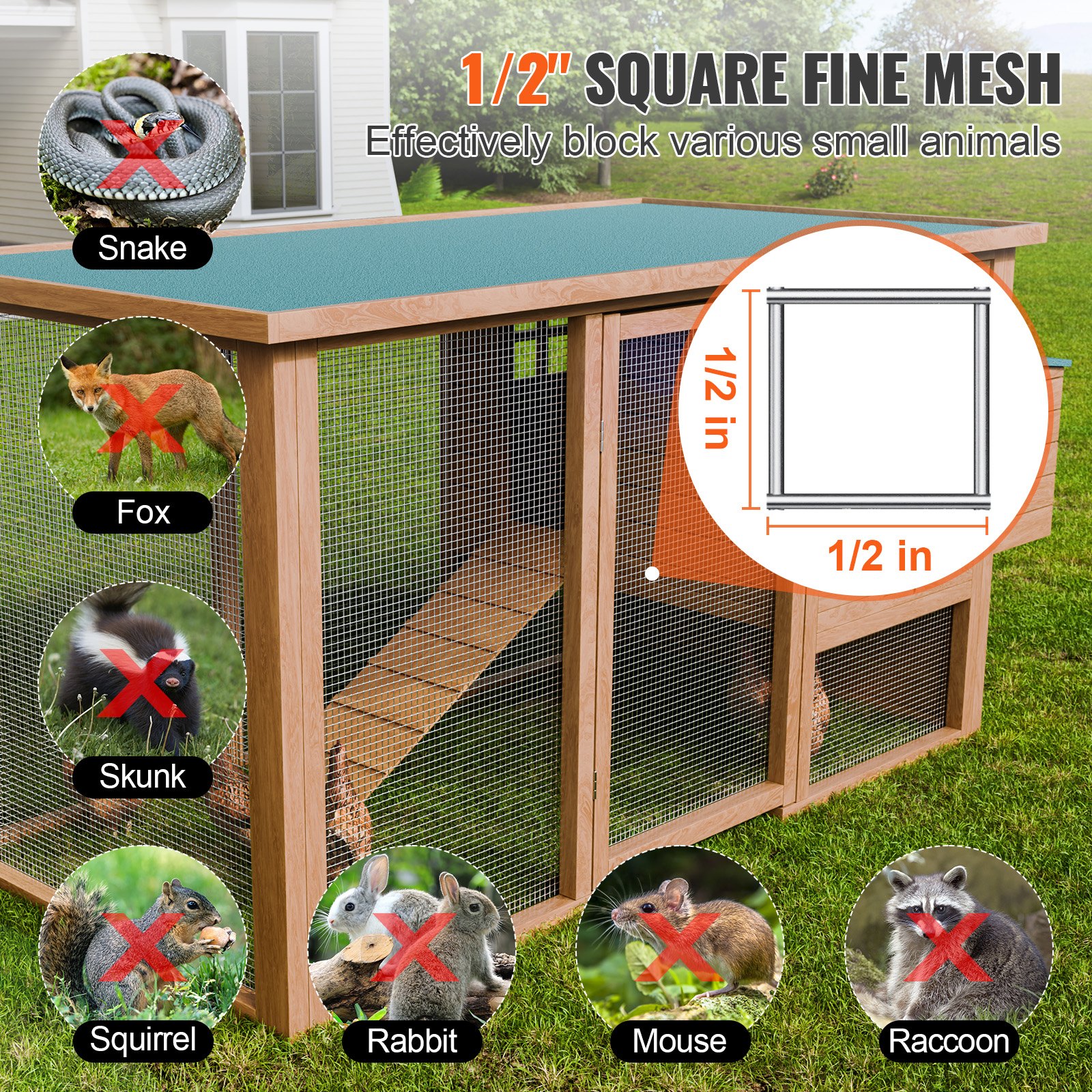 Hardware Cloth, 1'2 Inch 36in X 100 Ft 19 Gauge, Hot Dipped Galvanized Wire Mesh Roll, Chicken Wire Fencing, Wire Mesh For Rabbit Cages, Garden, Small Rodents — imagen 3