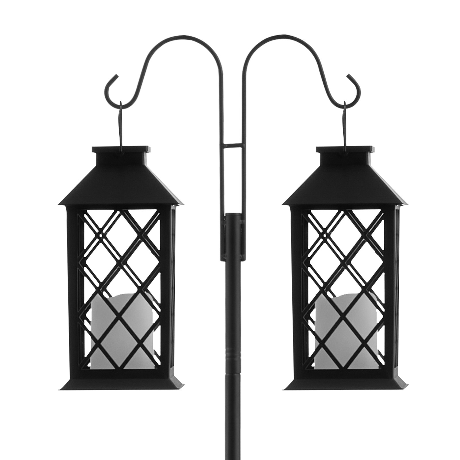 Double Shepherds Hook 8 Pack 92 Inch Heavy Duty Bird Feeder Pole — imagen 4