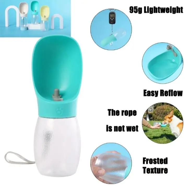 Pet Dog Water Bottle 300ML Puppy Drinking Bowls For Small Medium Dogs Cats Hiking Portable Cat Feeder Golden Retriever Supplies — image 1