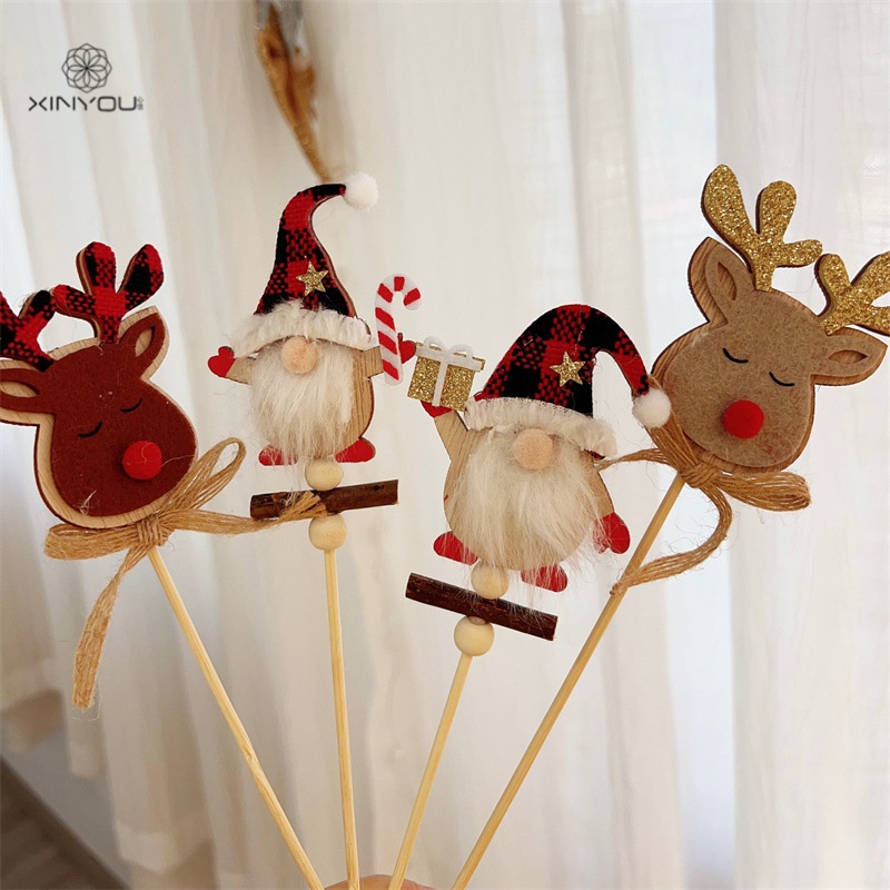 Accesorios de Tarjeta Navideña con Reinas de la Noche y Flores en Maceta - 2 Paquetes DIY — imagen 1