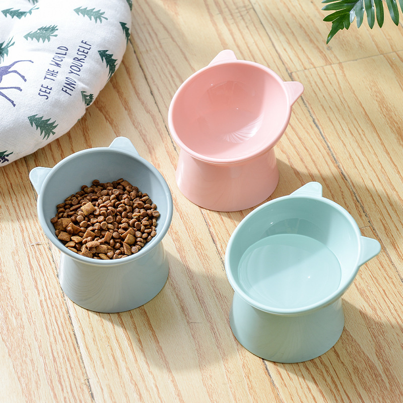Cat Pet Supplies High Cat Bowl Dog Bowl To Protect The Cervical Spine Cat Feeding Bowl Slant Mouth Drinking Pet Bowl — image 4
