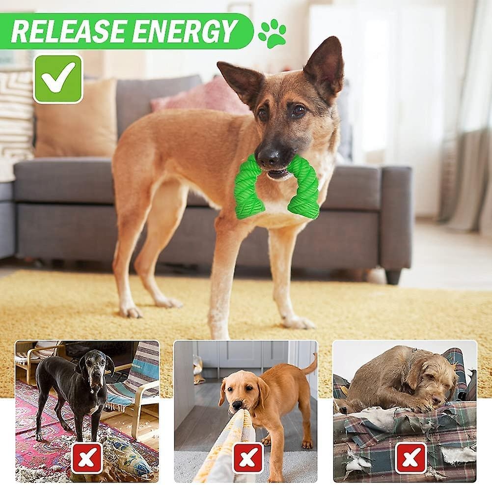 Rubber Dog Rope Toys - Dog Chew Toys For Aggressive Chewers Heavy Duty Dog Tug Toy For — image 2