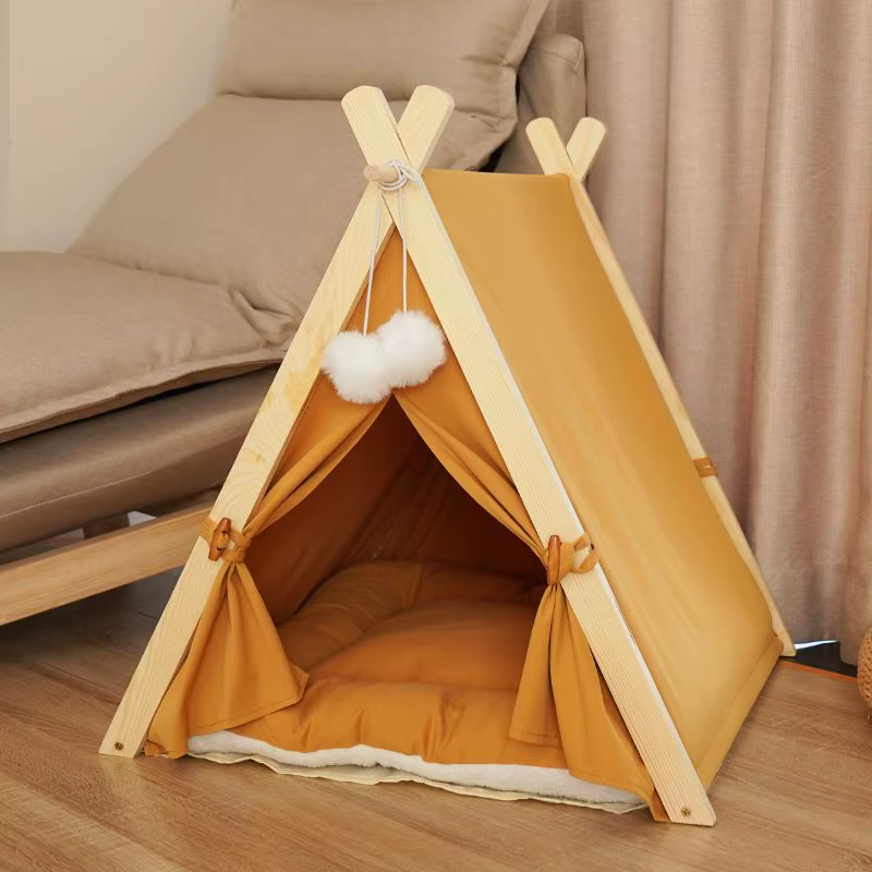 Pet Tent House Cat Bed Portable Dog Cat Universal Teepee Foldable Puppy Kitten Indoor Outdoor Kennels For Pet Tent Animals Bed — image 6