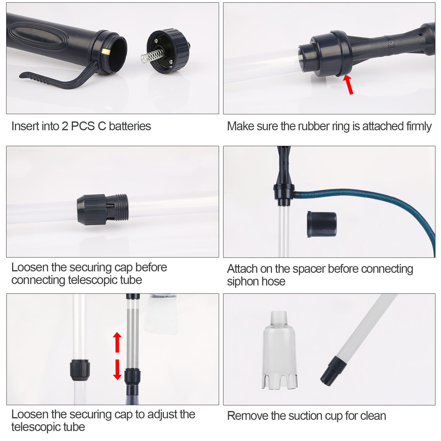 Battery-Operated Aquarium Vacuum Gravel Cleaner For Fish Tank — image 8