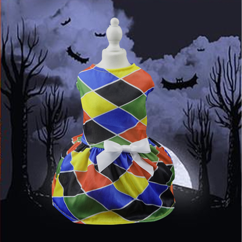 Pet Clothes Halloween Factory Dress for Small Dogs, Cute Clown Wizard Printed Design — image 10