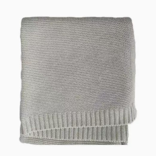 Cotton Knitted Baby Blanket with Embroidered Bear and Personalized Name, Soft Infant Car Seat Cover and Nap Blanket — image 11