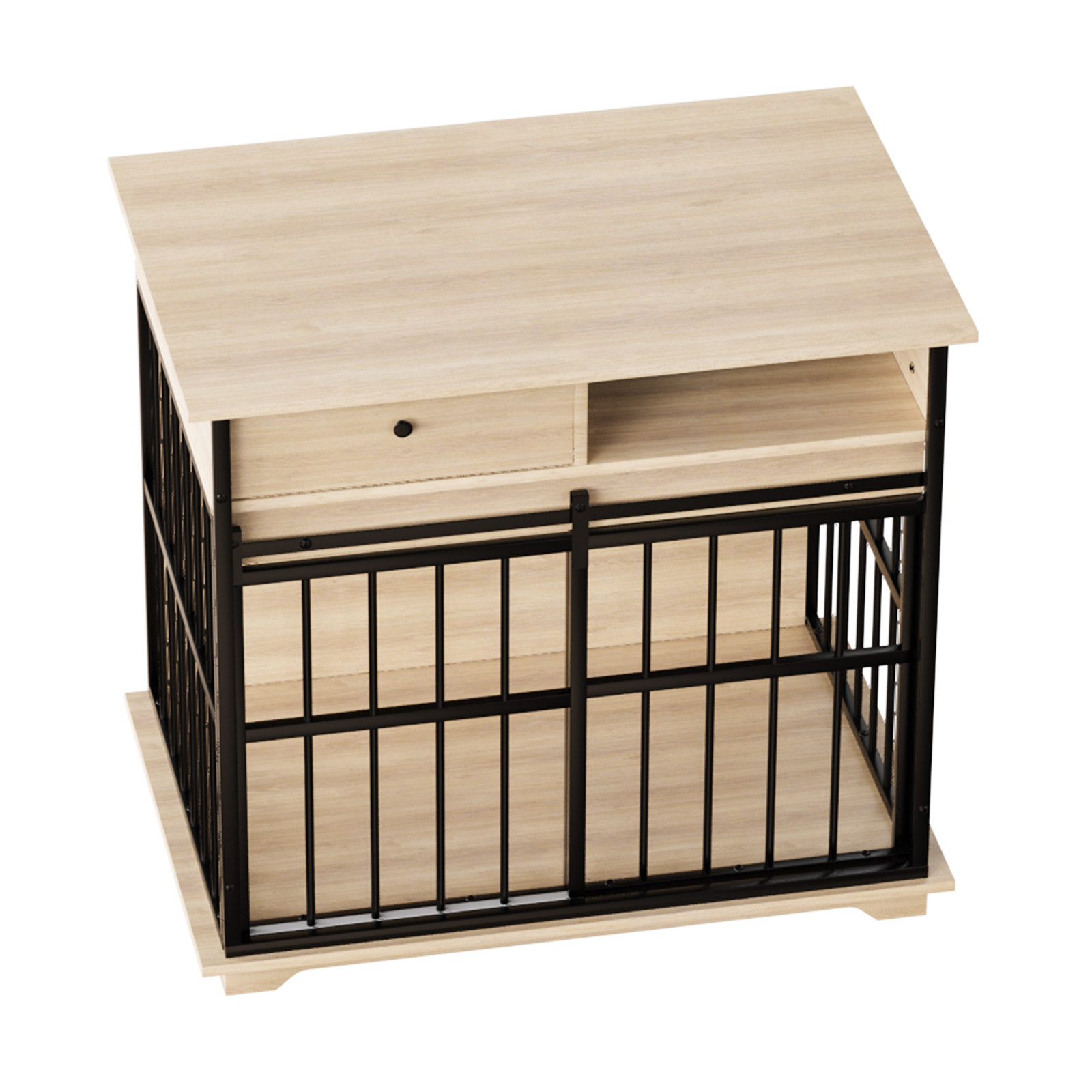 Dog Crate Furniture, Large Dog Cage Furniture With Tray For Medium Large Dogs, Wooden Dog Kennel Furniture — image 4