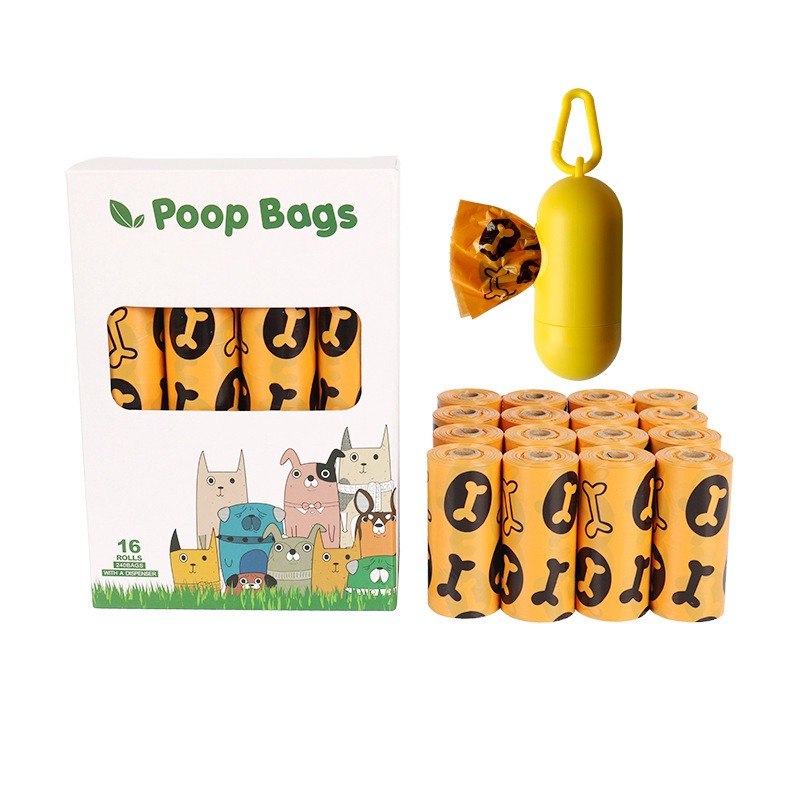 Orange and green pet garbage bags for dogs to pick up feces and defecate — image 17