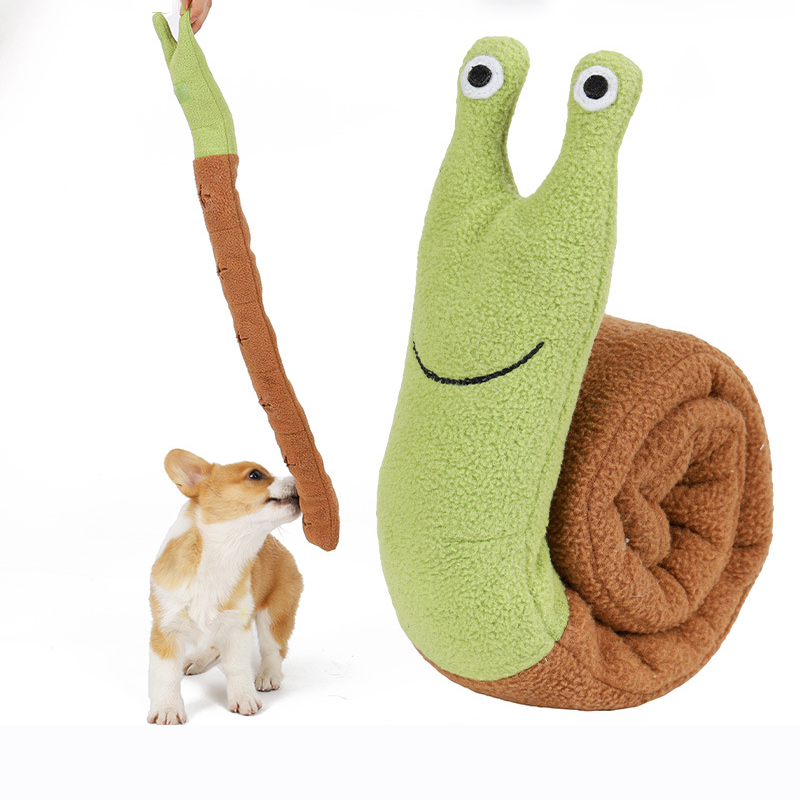 Snail Sniff Pet Toy Plush Molar Intelligence Puppy Toy Voice Interaction Pet Products — image 2