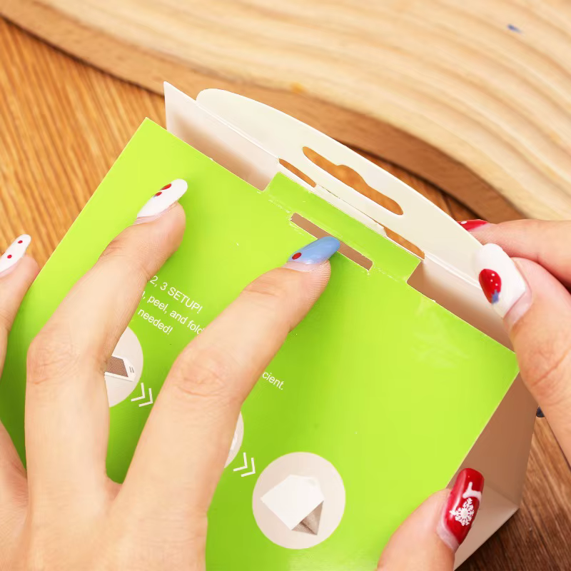 Non Toxic Moth Trap Green Frame White Background Sticky Effective Pantry Clothes Moth Catcher Safe Kitchen Cupboard Pest Control — image 4
