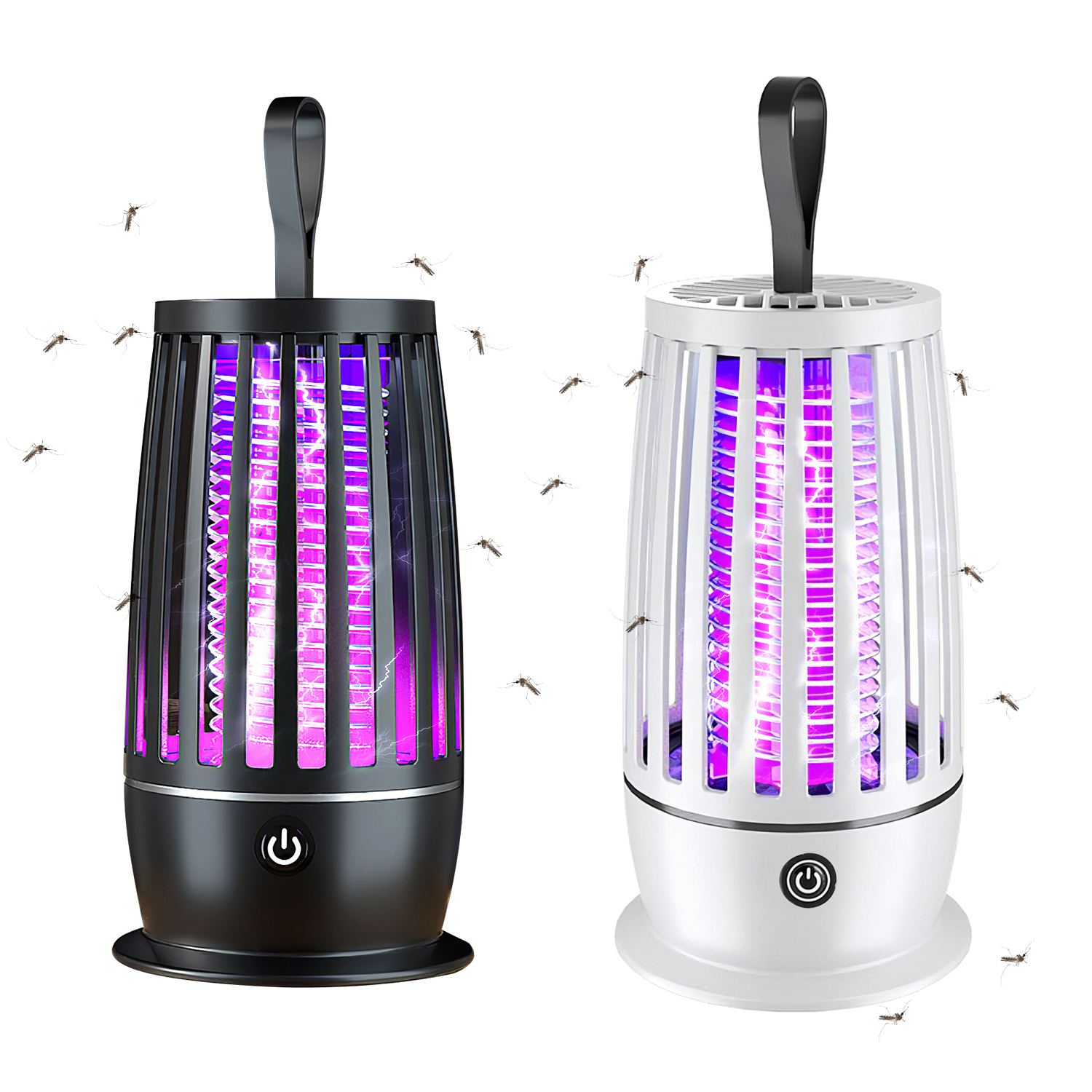 Lámpara de Asesinato de Mosquitos Recargable con Luz UV y Linterna Nocturna con Cuerda para Colgar, Captura de Mosquitos con Alcance Máximo de 1615 pies cuadrados — imagen 1