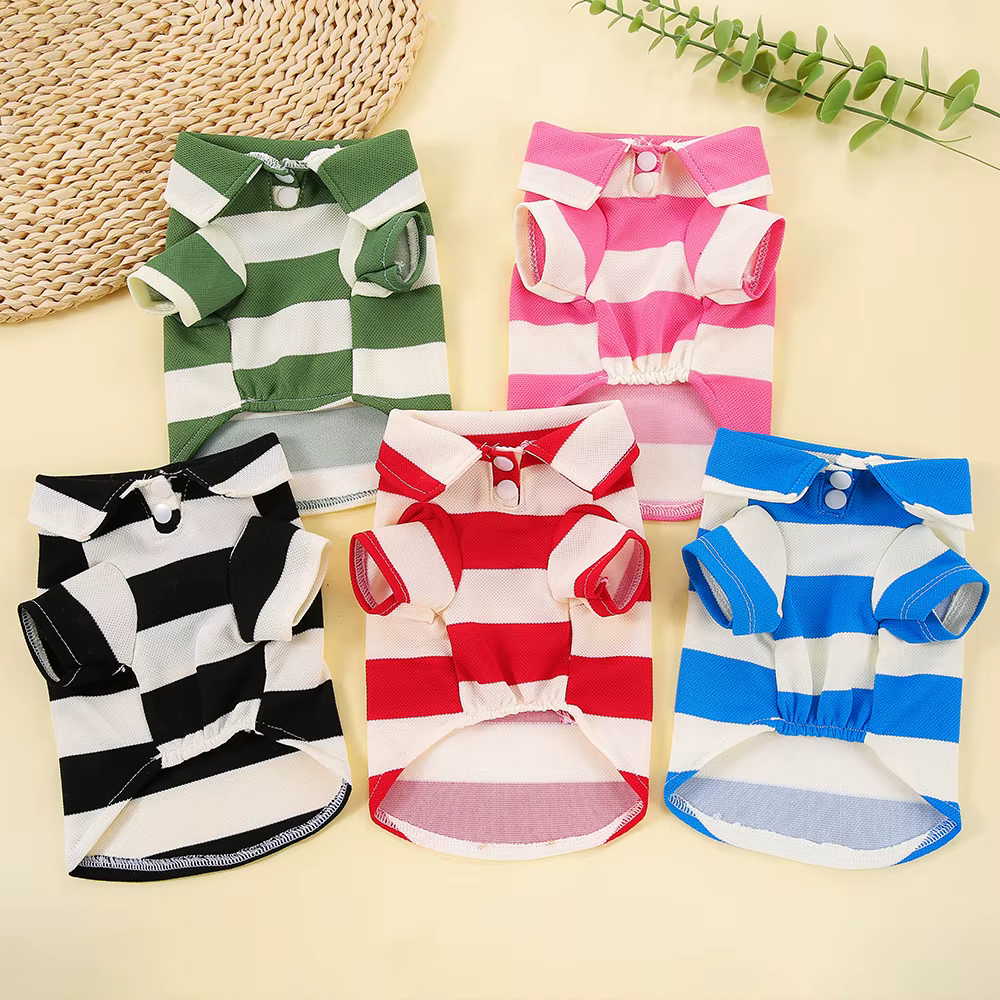 Camiseta Polo para Perros Vestimenta Casual de Verano para Canes y Gatos Camisas Disfraz Chihuahua Pug Yorkshire — imagen 2