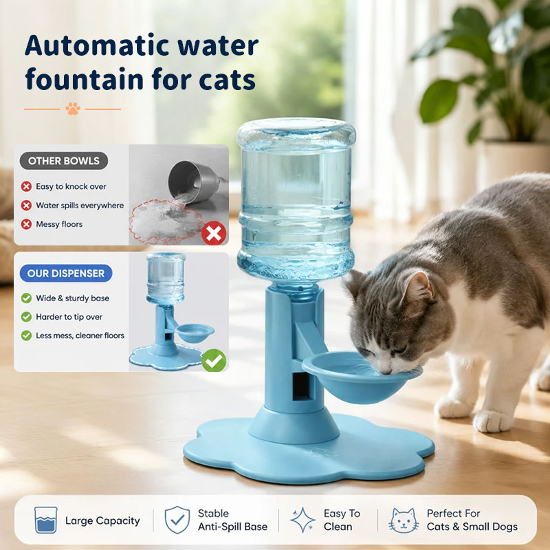 Gravity Cat Water Dispenser, No Electricity, Filter-Free, Adjustable Height Pet Fountain for Cats & Small Dogs — image 2