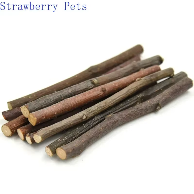 5/10/40 Piezas de Palitos para Masticar de Rama de Manzano, Juguetes Naturales para Hámster y Ardilla, Palito Desgastante para Loros y Conejos — imagen 4