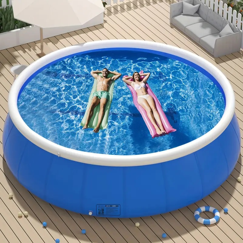 Piscina Inflable de Natación 244x63 Mariposa Piscina Inflable Bobina Malla de PVC — imagen 1