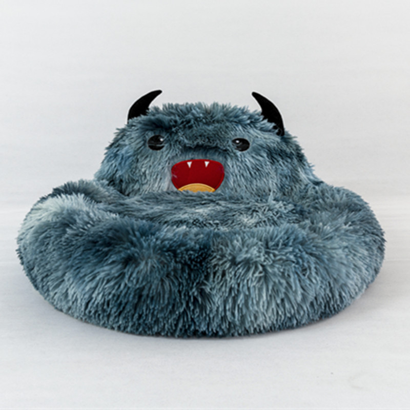 Pet Supplies Plush Small Monster Pet Nest Mattress Creative Dog Nest Autumn And Winter Warm Cat Nest — image 4