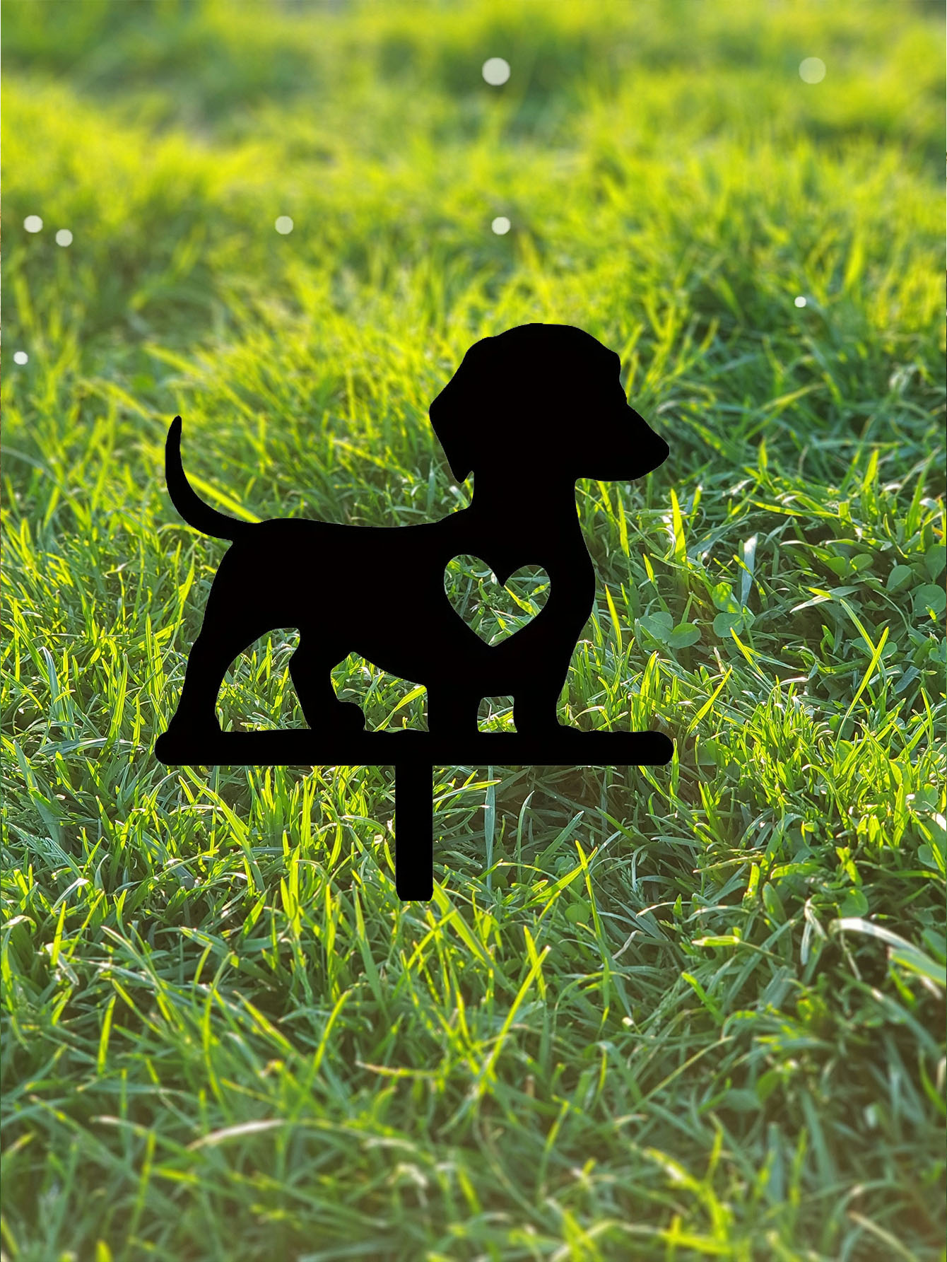 Silueta de Perro Adorable para Jardín - Decoración Exterior de Madera Solida para Patio y Jardín — imagen 1