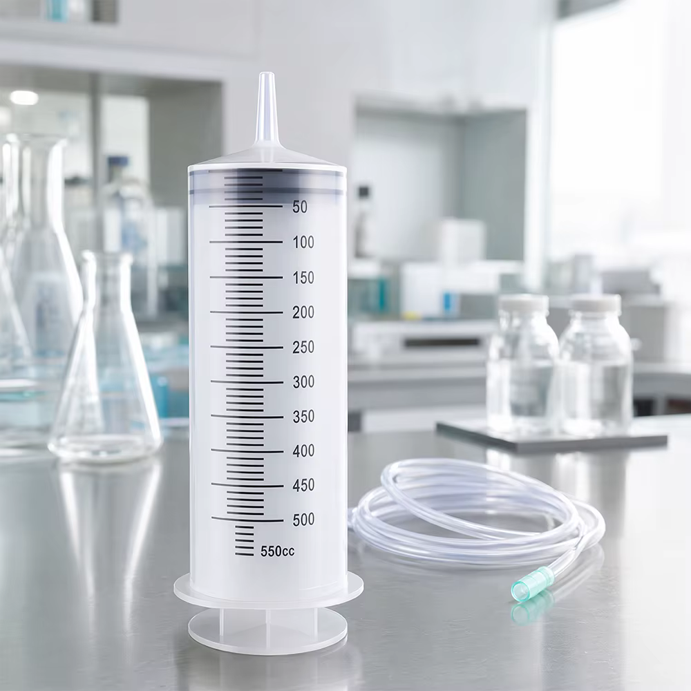 Jeringas Grandes de 550ml con Adaptador de Punta, Jeringa Plástica de Gran Capacidad para Alimentación de Mascotas, Riego de Plantas, Laboratorios Científicos y Líquidos — imagen 6