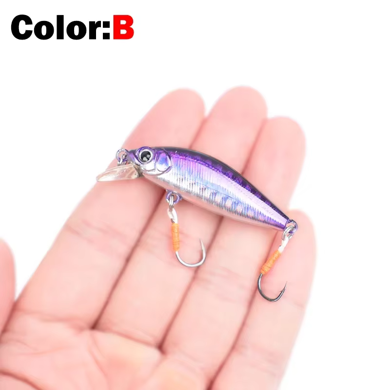 OUTKIT 2022 NEW Arrive Japanese Design Small Lures Fishing Lure 3.2g 45mm Sinking Minnow Mini Hard Bait For Perch Trout Bass — image 6